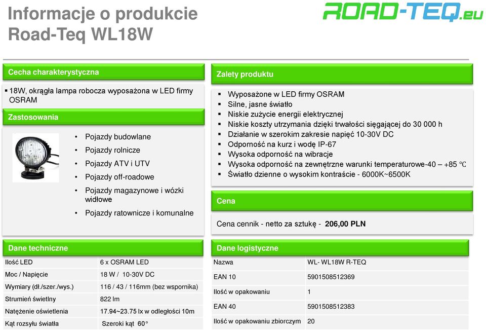 trwałości sięgającej do 30 000 h Działanie w szerokim zakresie napięć 10-30V DC Odporność na kurz i wodę IP-67 Wysoka odporność na wibracje Wysoka odporność na zewnętrzne warunki temperaturowe-40 +85