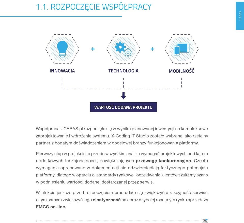 X-Coding IT Studio zostało wybrane jako rzetelny partner z bogatym doświadczeniem w docelowej branży funkcjonowania platformy.