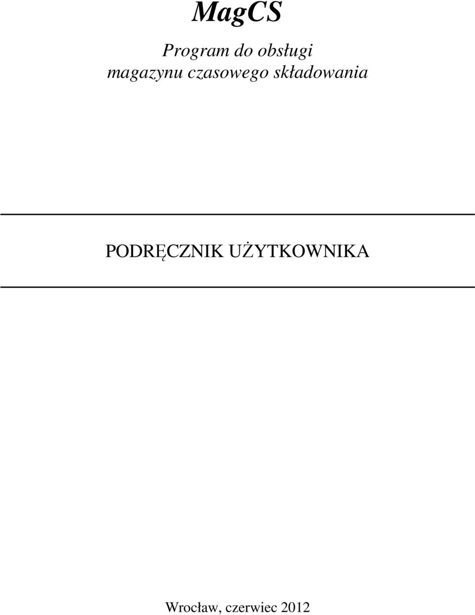 składowania PODRĘCZNIK