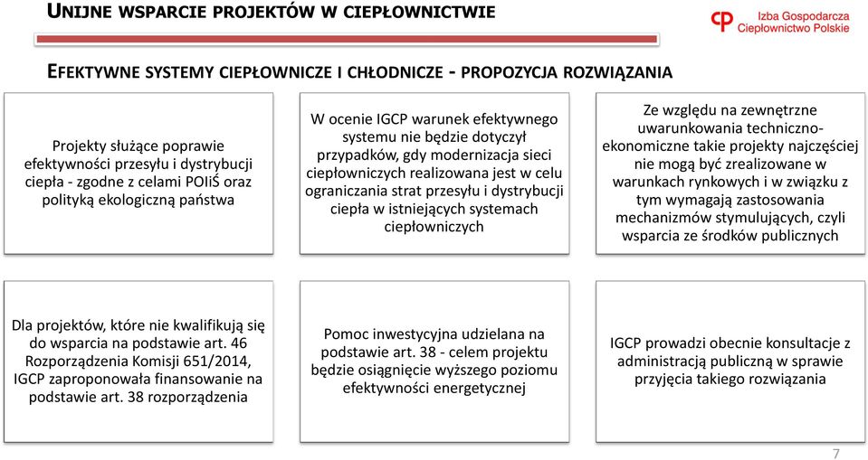 systemach ciepłowniczych Ze względu na zewnętrzne uwarunkowania technicznoekonomiczne takie projekty najczęściej nie mogą być zrealizowane w warunkach rynkowych i w związku z tym wymagają