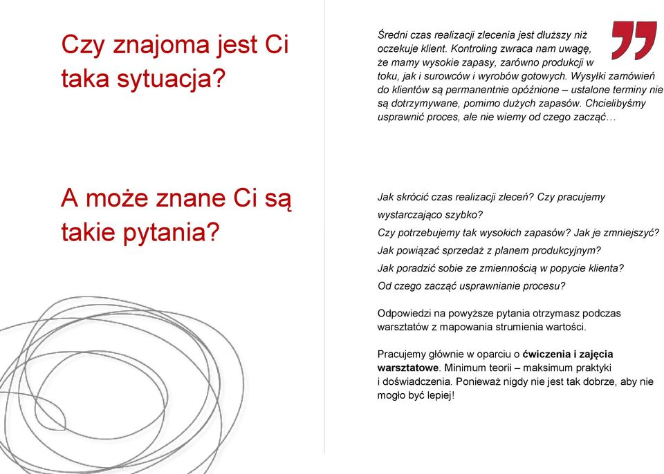 Wysyłki zamówień do klientów są permanentnie opóźnione ustalone terminy nie są dotrzymywane, pomimo dużych zapasów.