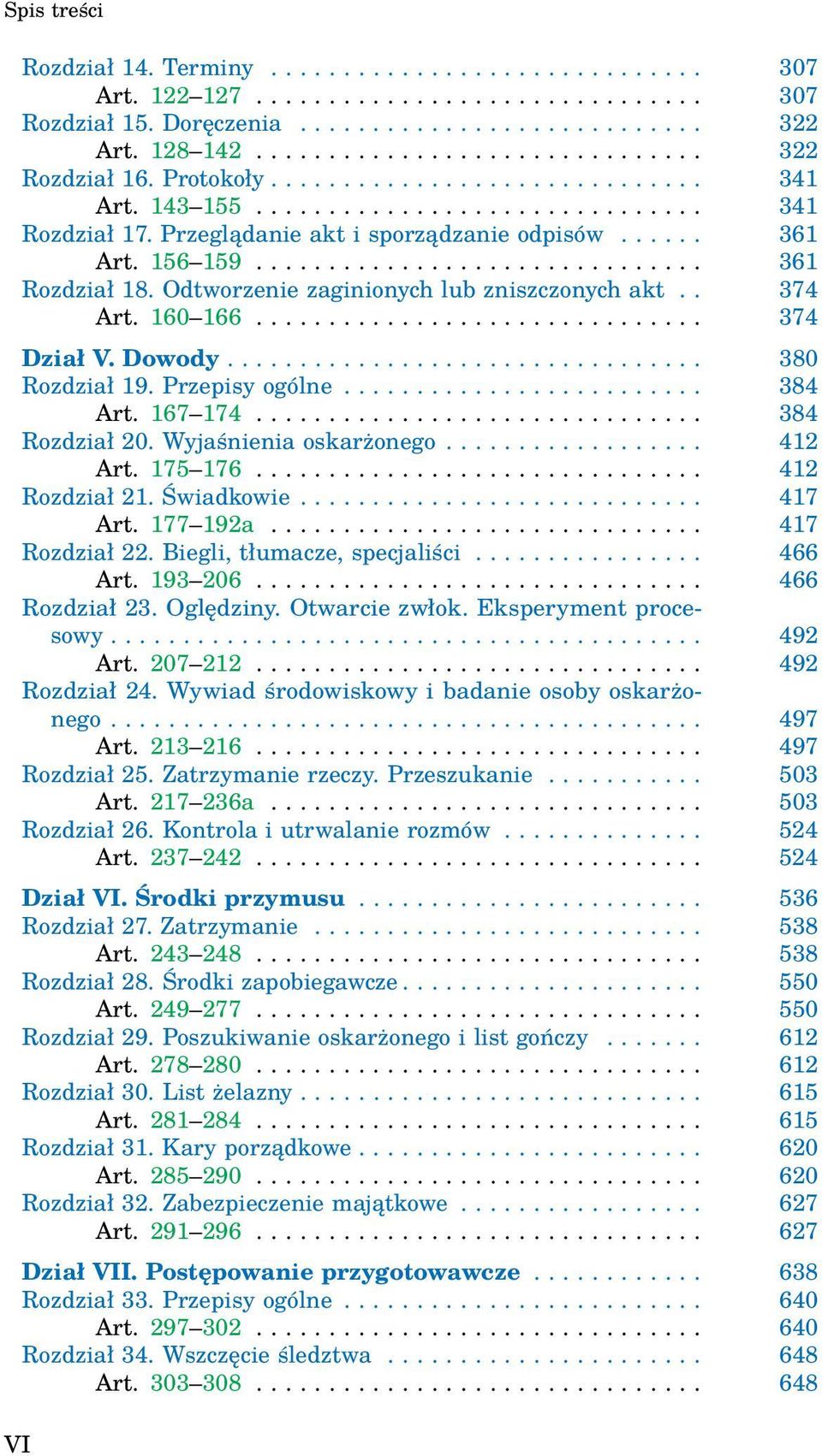 ..... 361 Art. 156 159............................... 361 Rozdział 18. Odtworzenie zaginionych lub zniszczonych akt.. 374 Art. 160 166............................... 374 Dział V. Dowody.