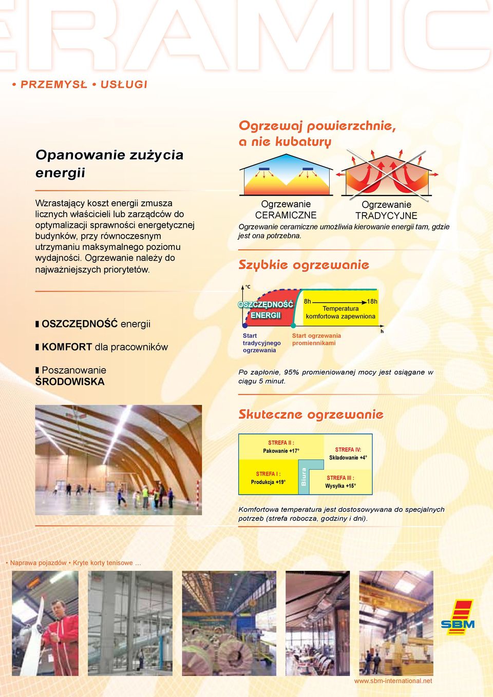 Ogrzewanie CERAMICZNE Ogrzewanie TRADYCYJNE Ogrzewanie ceramiczne umożliwia kierowanie energii tam, gdzie jest ona potrzebna.