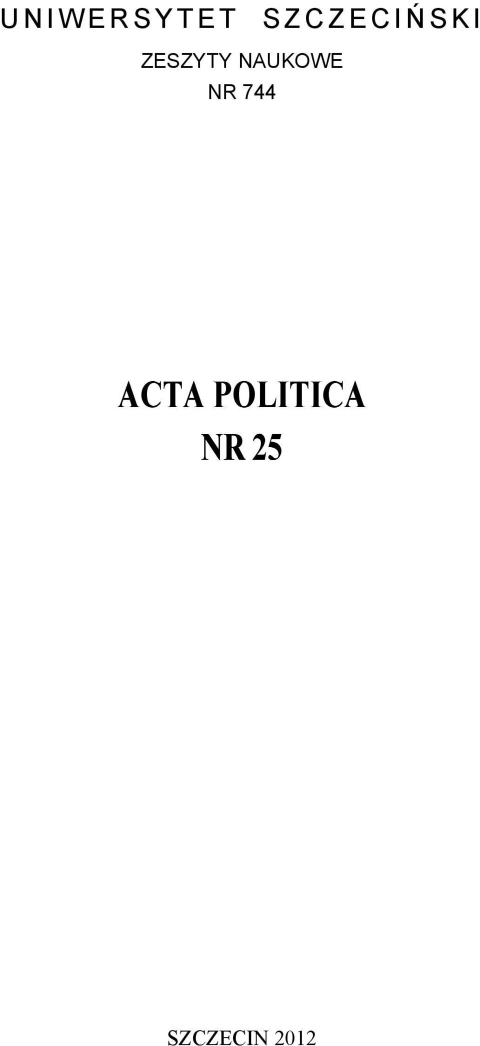 NR 744 ACTA POLITICA