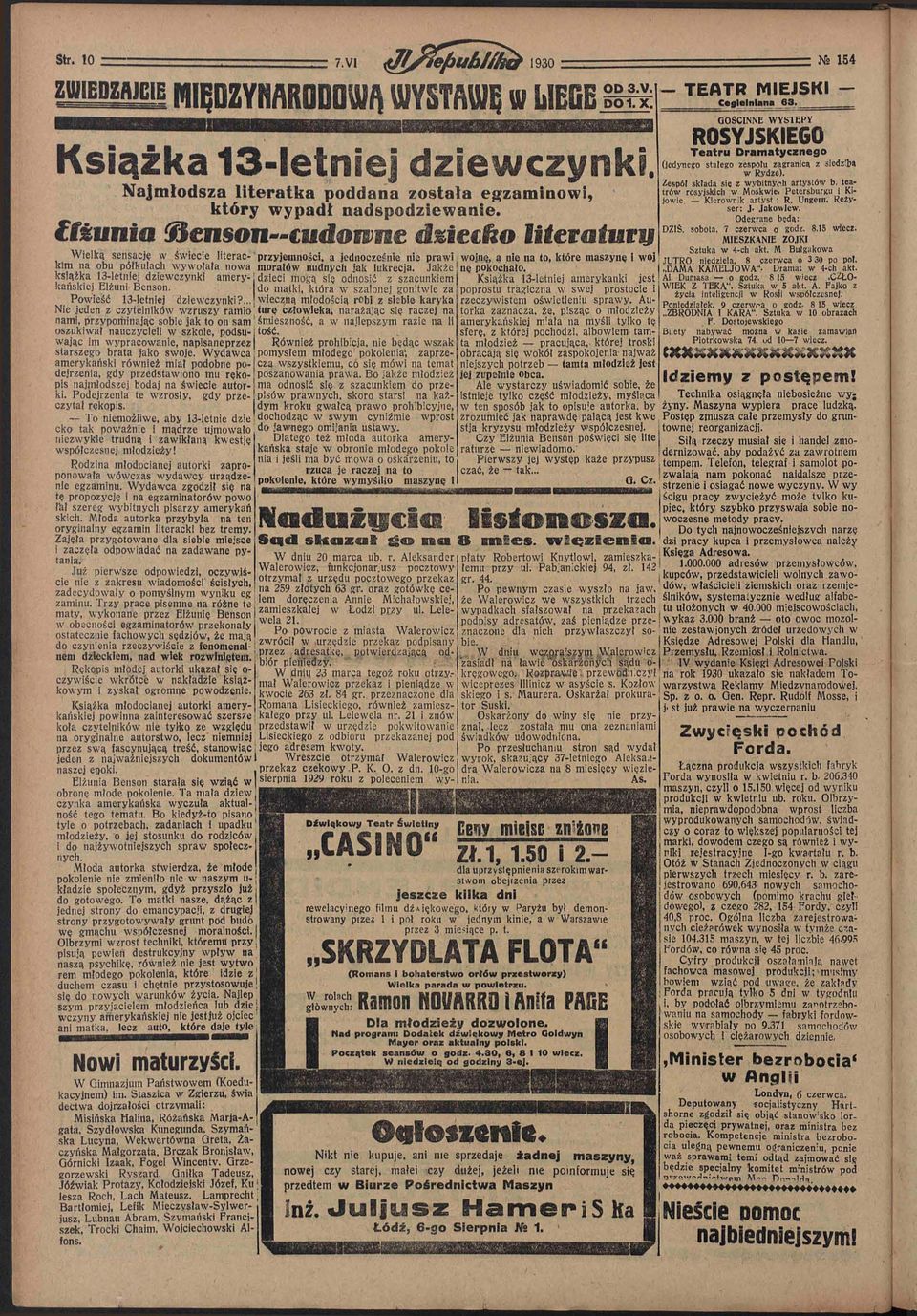 tzunia Glen on~-iudowne d%ietko literatury Wielką sensację w świecie literac- przyjemności, a jednocześnie nie prawi wojnę, a nie na ło, które maszynę i woj kim na obu półkulach wywołała nowa morałów