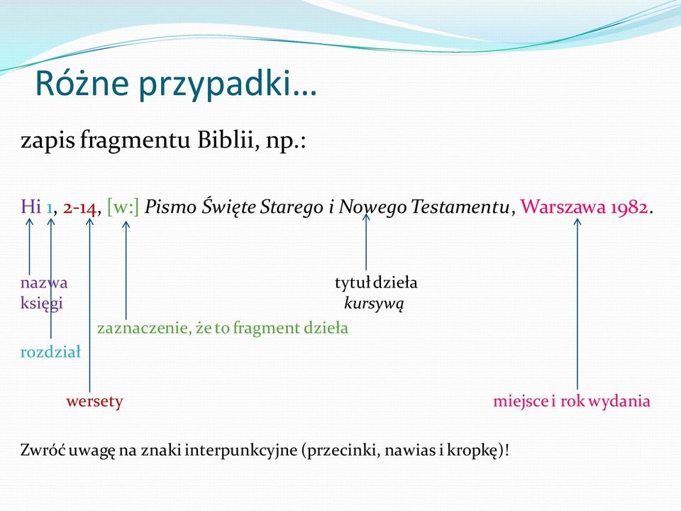 1982. nazwa księgi rozdział zaznaczenie, że to fragment dzieła tytuł