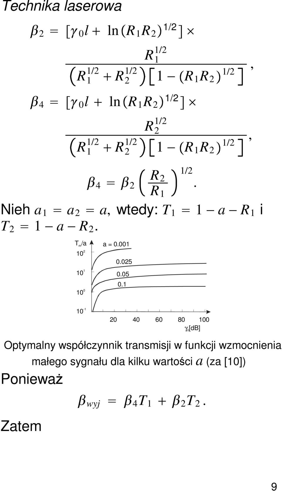 T/a m 10 2 10 1 10 0 a = 0.001 0.025 0.05 0.