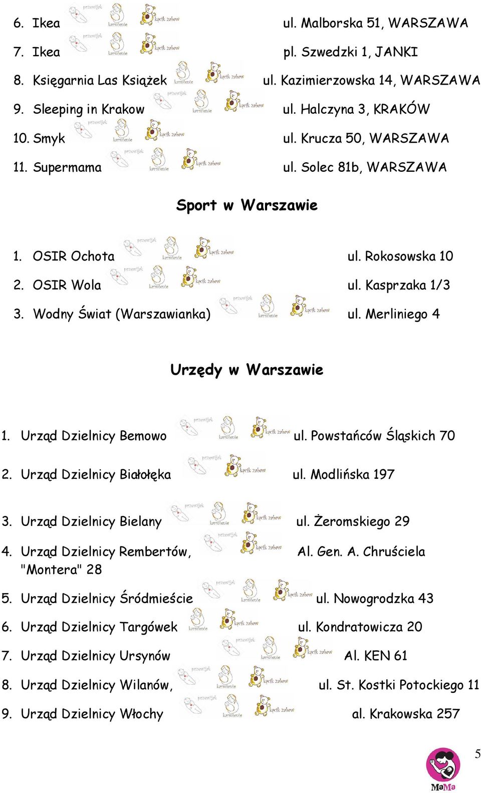 Merliniego 4 Urzędy w Warszawie 1. Urząd Dzielnicy Bemowo ul. Powstańców Śląskich 70 2. Urząd Dzielnicy Białołęka ul. Modlińska 197 3. Urząd Dzielnicy Bielany ul. Żeromskiego 29 4.