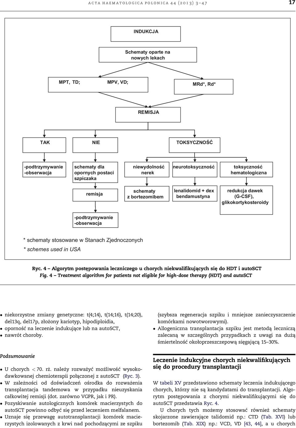 (G-CSF), glikokortykosteroidy -podtrzymywanie -obserwacja * schematy stosowane w Stanach Zjednoczonych * schemes used in USA Ryc.