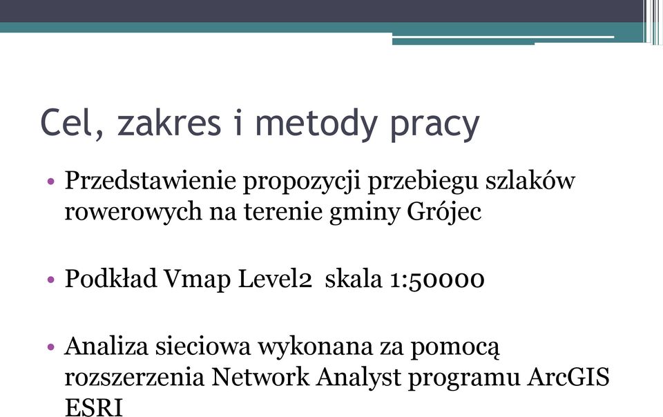 Podkład Vmap Level2 skala 1:50000 Analiza sieciowa