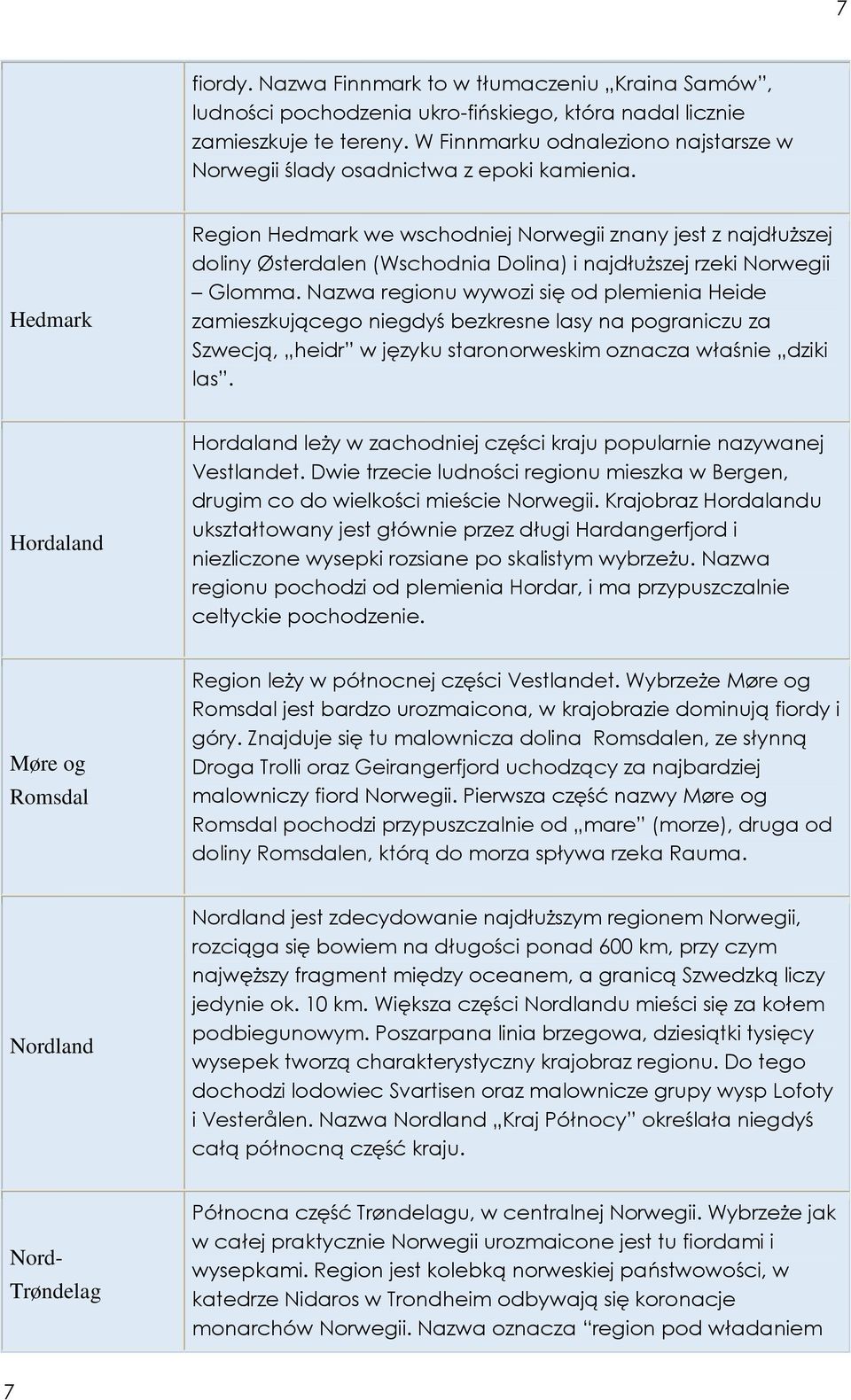 Hedmark Region Hedmark we wschodniej Norwegii znany jest z najdłuŝszej doliny Østerdalen (Wschodnia Dolina) i najdłuŝszej rzeki Norwegii Glomma.