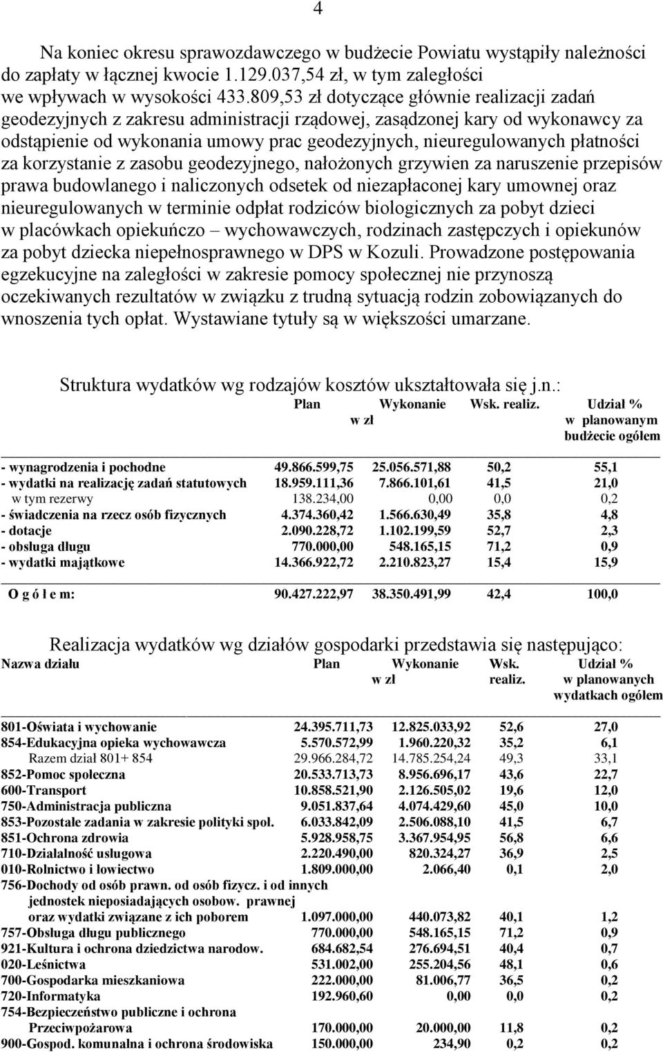 płatności za korzystanie z zasobu geodezyjnego, nałożonych grzywien za naruszenie przepisów prawa budowlanego i naliczonych odsetek od niezapłaconej kary umownej oraz nieuregulowanych w terminie