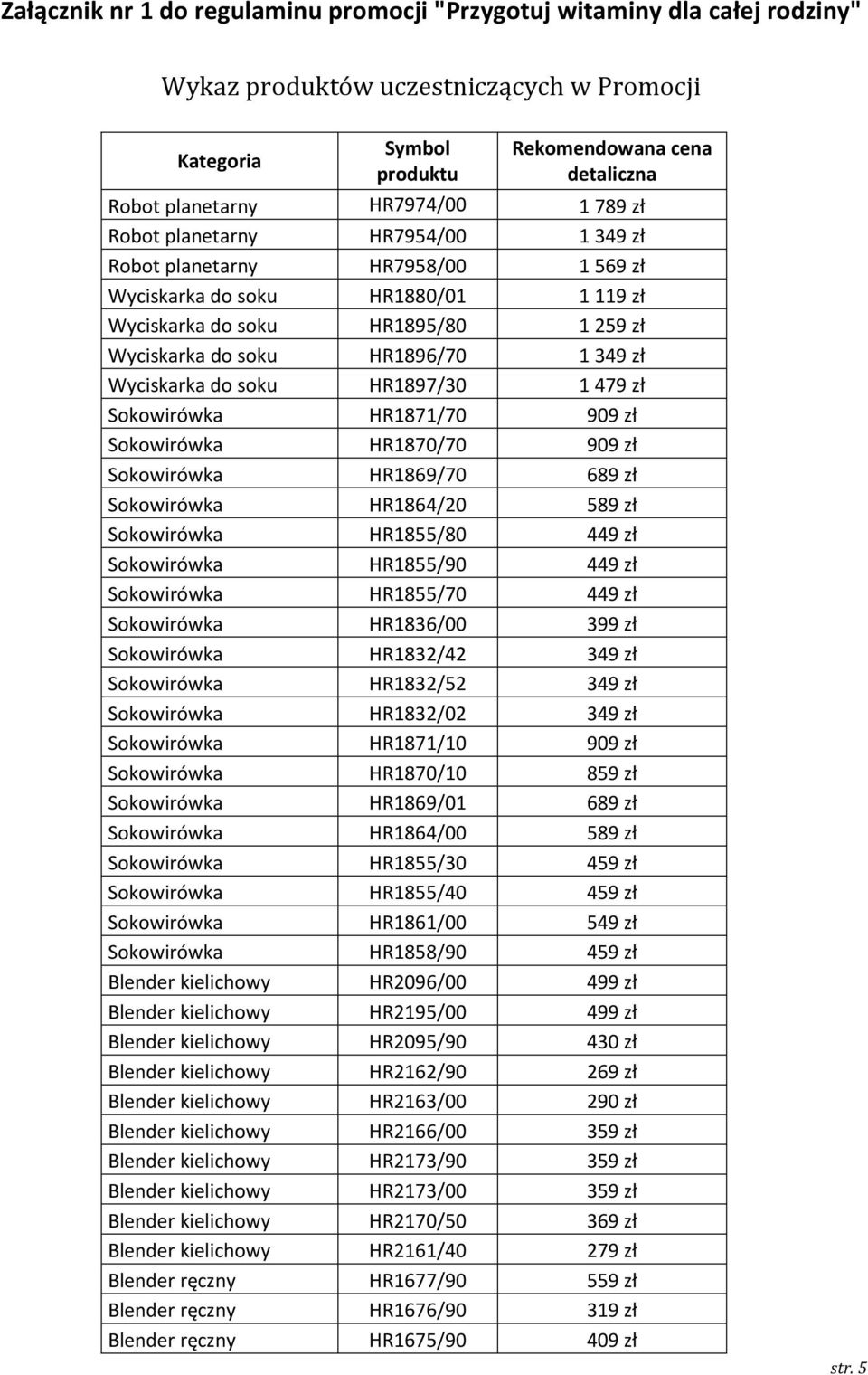 349 zł Wyciskarka do soku HR1897/30 1 479 zł Sokowirówka HR1871/70 909 zł Sokowirówka HR1870/70 909 zł Sokowirówka HR1869/70 689 zł Sokowirówka HR1864/20 589 zł Sokowirówka HR1855/80 449 zł