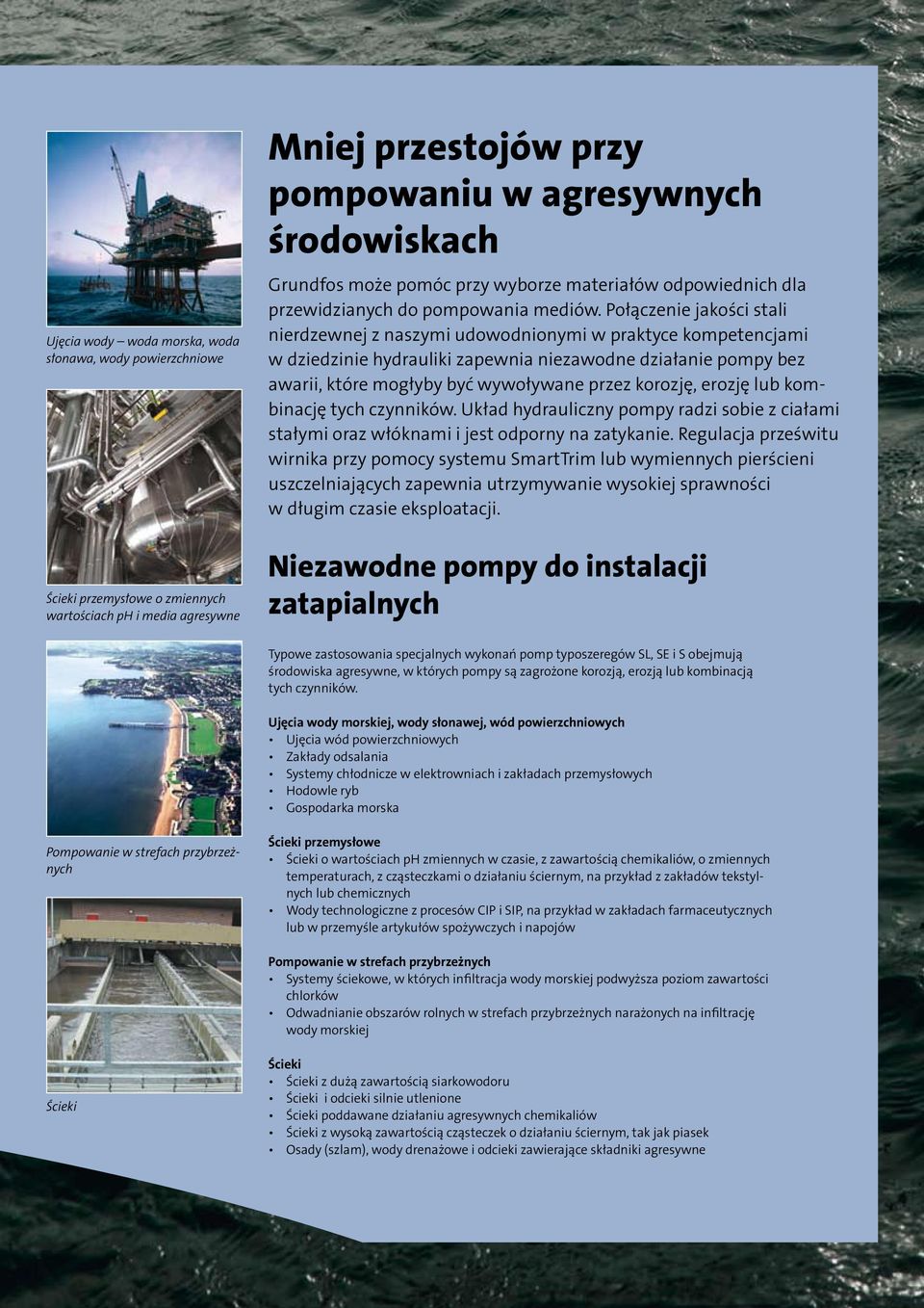 Połączenie jakości stali nierdzewnej z naszymi udowodnionymi w praktyce kompetencjami w dziedzinie hydrauliki zapewnia niezawodne działanie pompy bez awarii, które mogłyby być wywoływane przez