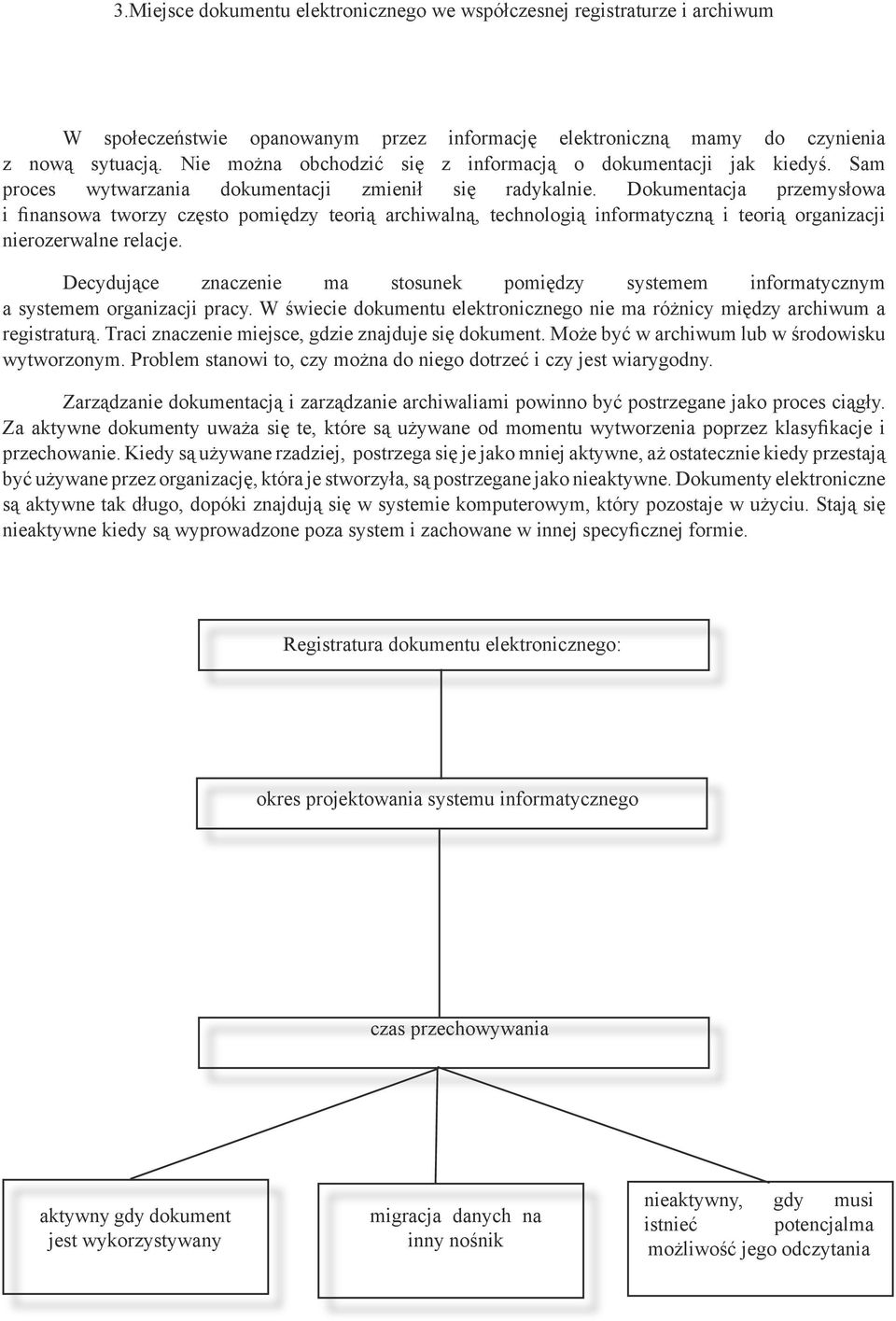 Dokumentacja przemysłowa i finansowa tworzy często pomiędzy teorią archiwalną, technologią informatyczną i teorią organizacji nierozerwalne relacje.