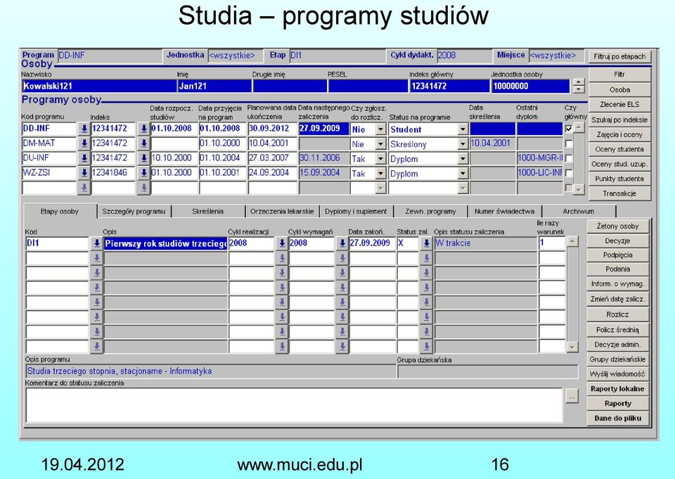 studiów