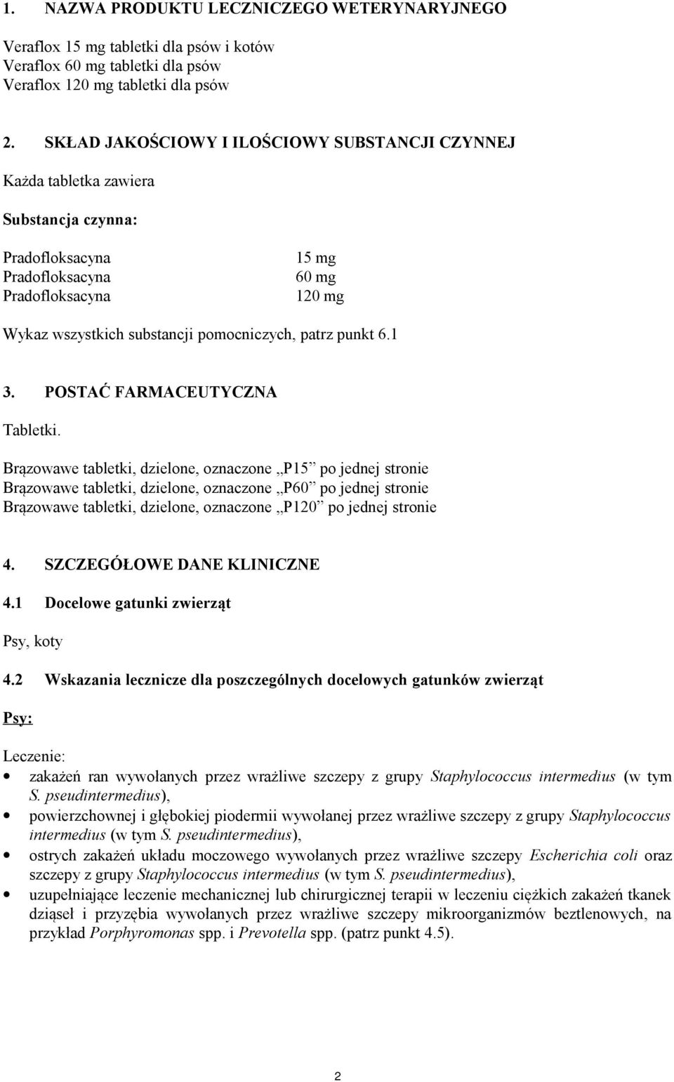 patrz punkt 6.1 3. POSTAĆ FARMACEUTYCZNA Tabletki.