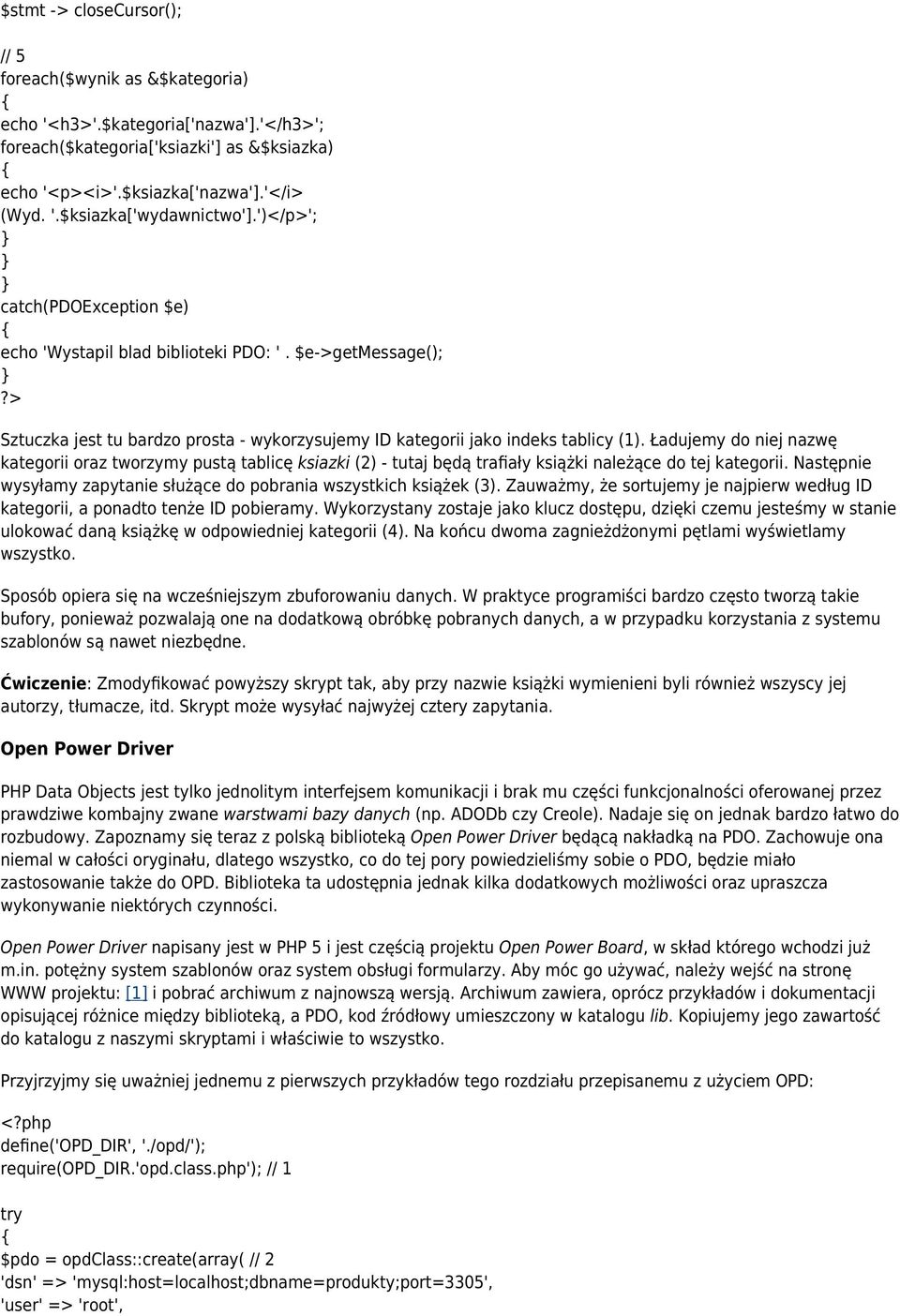 Ładujemy do niej nazwę kategorii oraz tworzymy pustą tablicę ksiazki (2) - tutaj będą trafiały książki należące do tej kategorii.