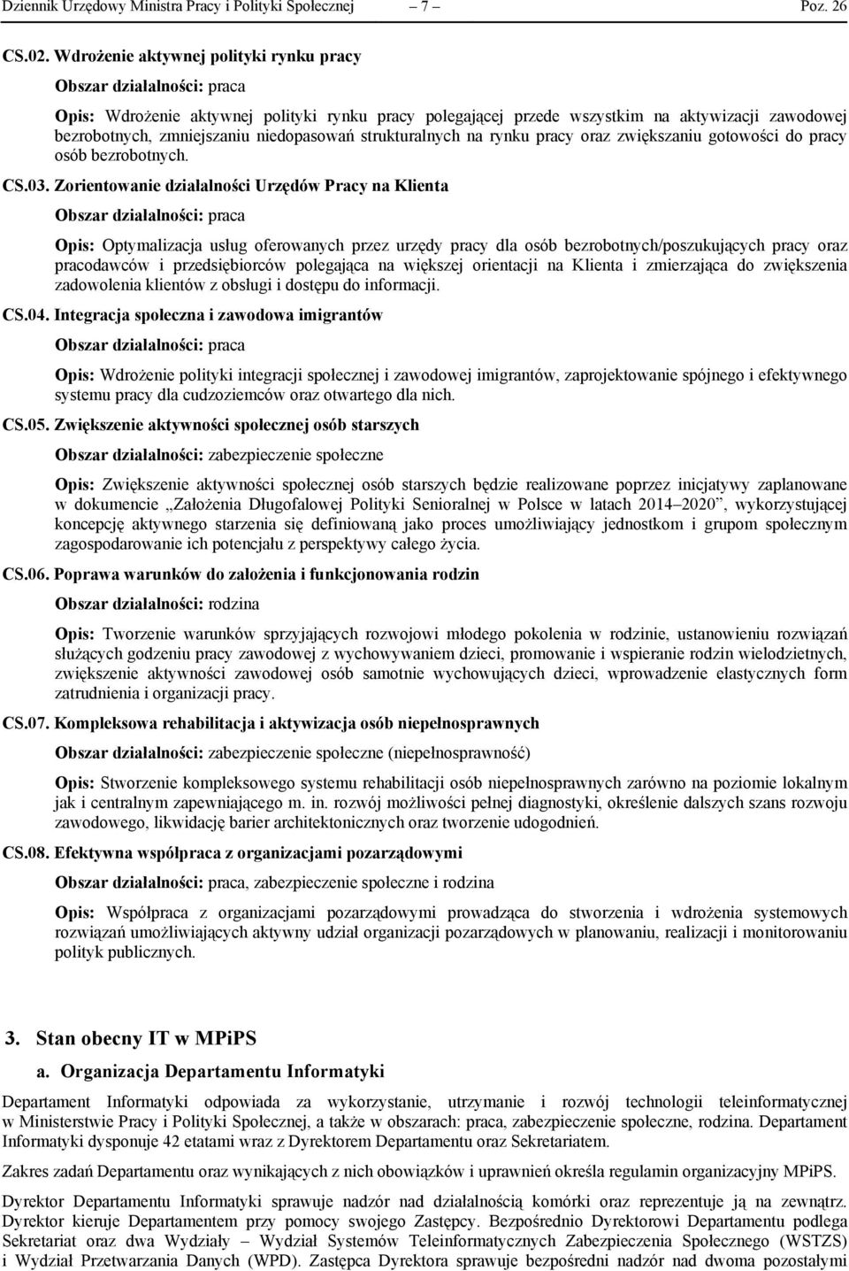 niedopasowań strukturalnych na rynku pracy oraz zwiększaniu gotowości do pracy osób bezrobotnych. CS.03.