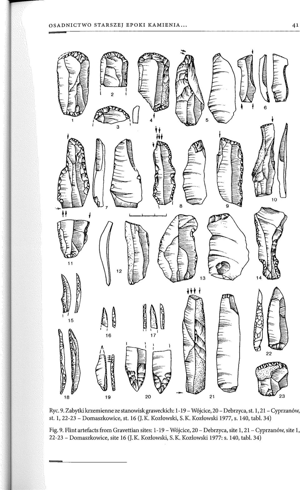 16 (J. K. Kozłowski, S. K. Kozłowski 1977, s. 140, tabl. 34) Fig. 9.