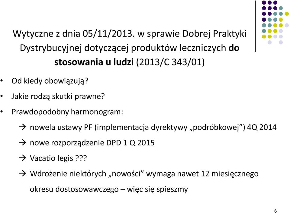 343/01) Od kiedy obowiązują? Jakie rodzą skutki prawne?