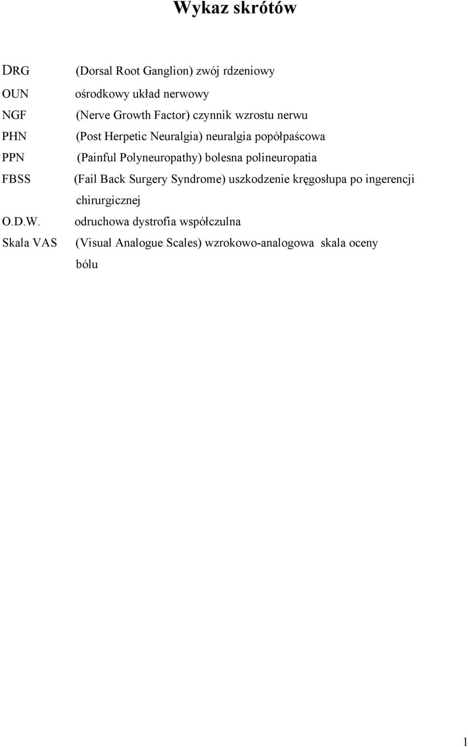 (Painful Polyneuropathy) bolesna polineuropatia (Fail Back Surgery Syndrome) uszkodzenie kręgosłupa po