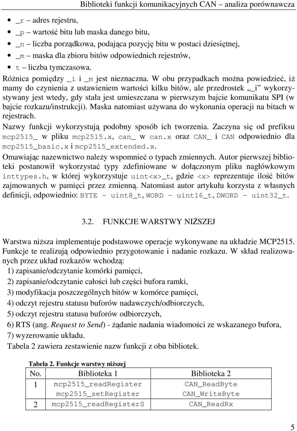 W obu przypadkach można powiedzieć, iż mamy do czynienia z ustawieniem wartości kilku bitów, ale przedrostek _i wykorzystywany jest wtedy, gdy stała jest umieszczana w pierwszym bajcie komunikatu SPI