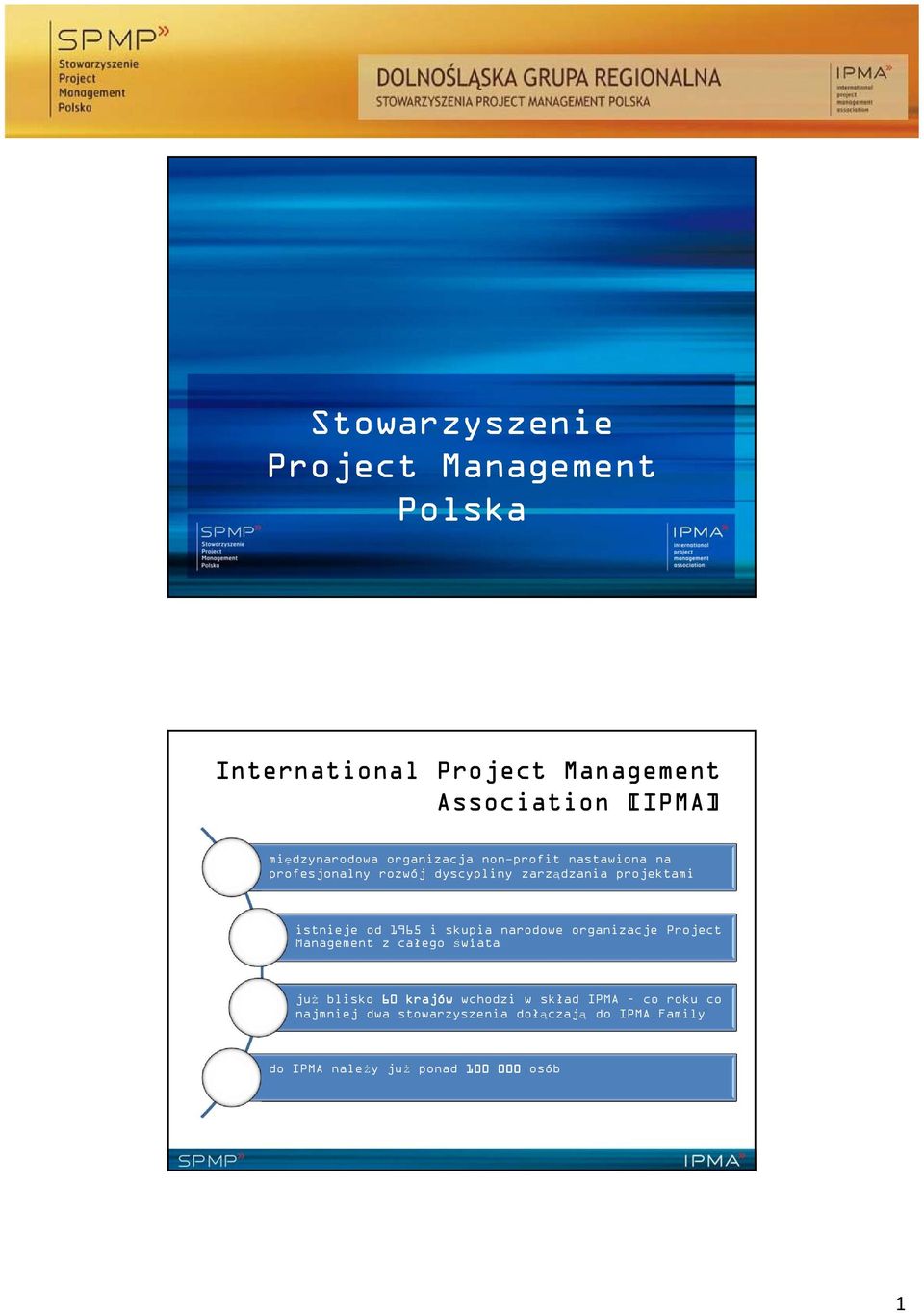 istnieje od 1965 i skupia narodowe organizacje Project Management z całego świata już blisko 60 krajów