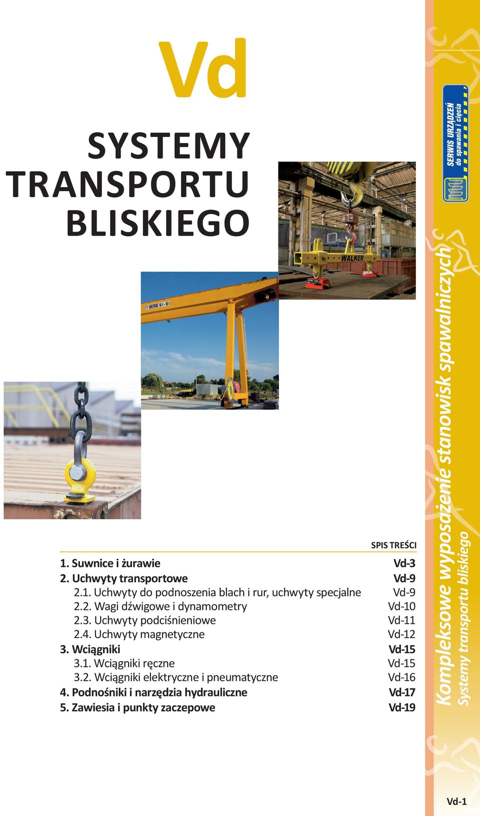 Wciągniki Vd-15 3.1. Wciągniki ręczne Vd-15 3.2. Wciągniki elektryczne i pneumatyczne Vd-16 4.