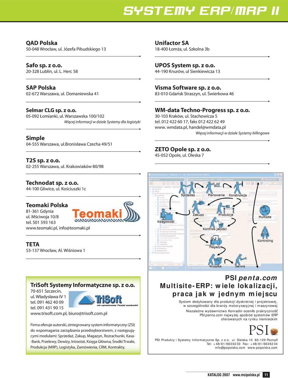 Warszawska 100/102 Więcej informacji w dziale Systemy dla logistyki Simple 04-555 Warszawa, ul.bronisława Czecha 49/51 T2S sp. z o.o. 02-255 Warszawa, ul. Krakowiaków 80/98 WM-data Techno-Progress sp.