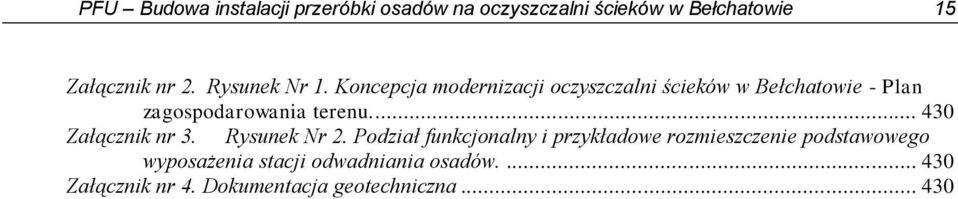 Koncepcja modernizacji oczyszczalni ścieków w Bełchatowie - Plan zagospodarowania terenu.