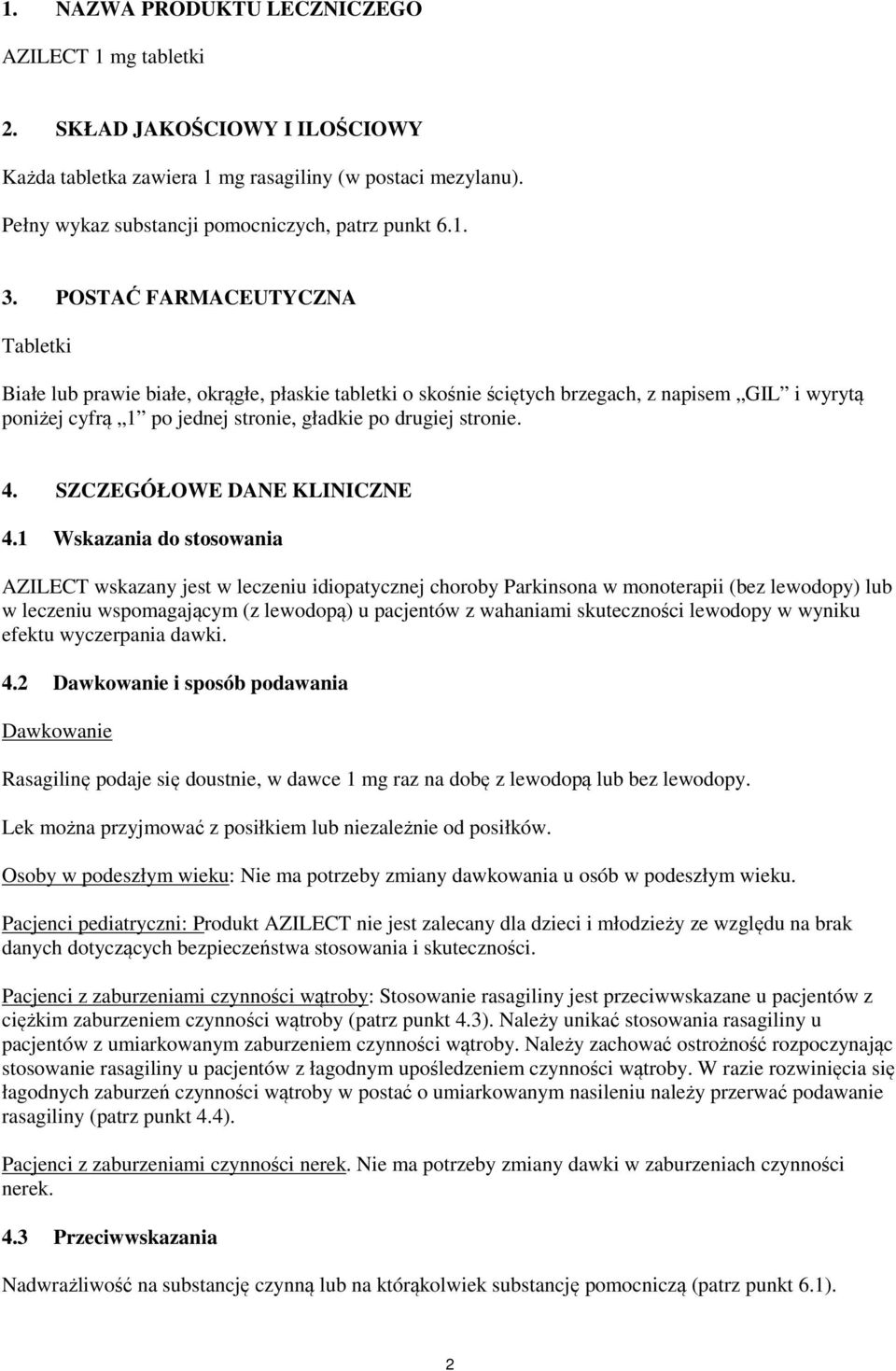 SZCZEGÓŁOWE DANE KLINICZNE 4.