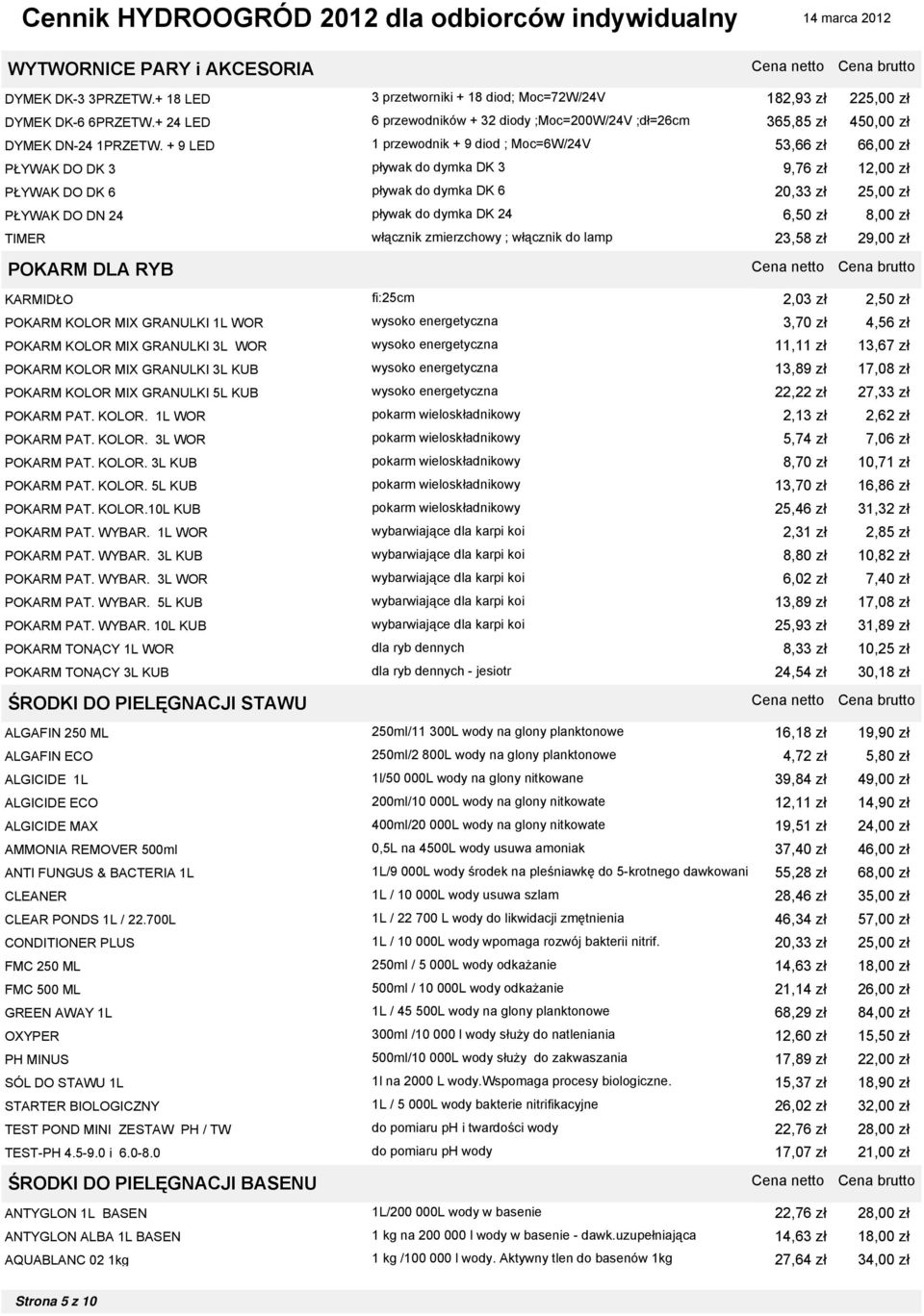 + 9 LED 1 przewodnik + 9 diod ; Moc=6W/24V 53,66 zł 66,00 zł PŁYWAK DO DK 3 pływak do dymka DK 3 9,76 zł 12,00 zł PŁYWAK DO DK 6 pływak do dymka DK 6 20,33 zł 25,00 zł PŁYWAK DO DN 24 pływak do dymka