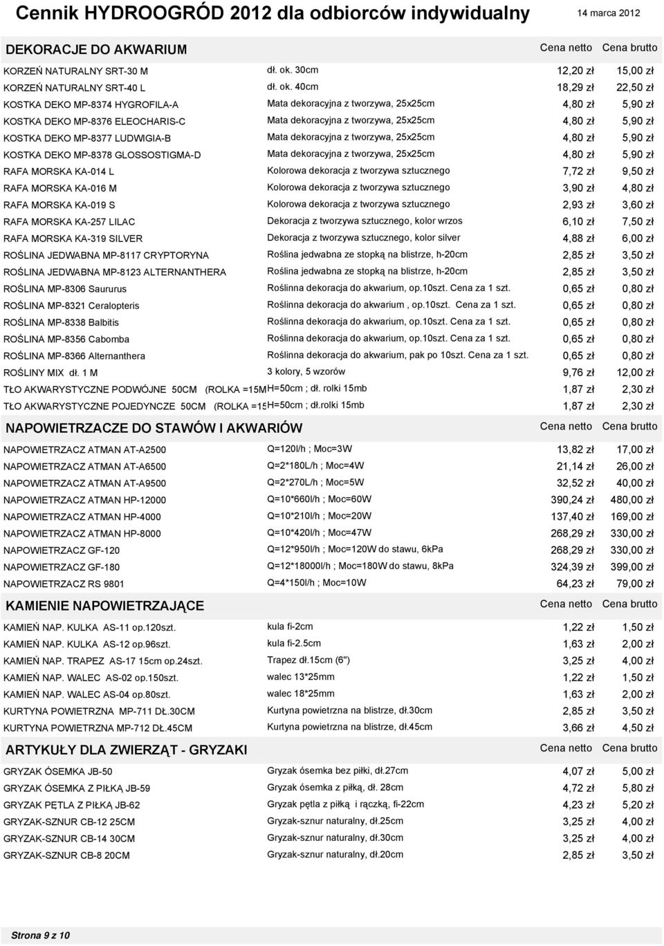 40cm 18,29 zł 22,50 zł KOSTKA DEKO MP-8374 HYGROFILA-A Mata dekoracyjna z tworzywa, 25x25cm 4,80 zł 5,90 zł KOSTKA DEKO MP-8376 ELEOCHARIS-C Mata dekoracyjna z tworzywa, 25x25cm 4,80 zł 5,90 zł