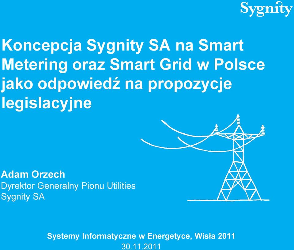 Orzech Dyrektor Generalny Pionu Utilities Sygnity SA