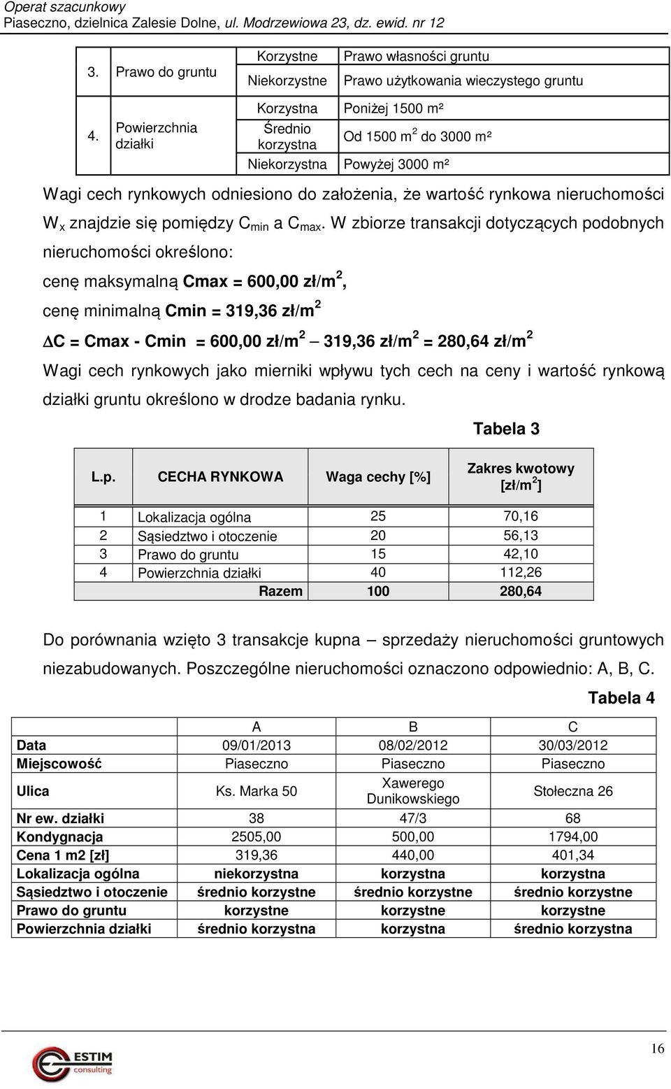 znajdzie się pomiędzy C min a C max.