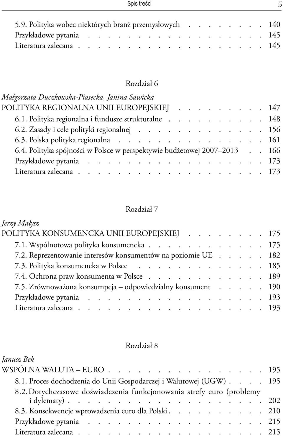 1. Polityka regionalna i fundusze strukturalne 148