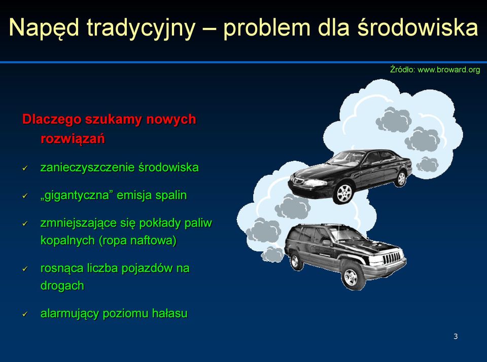 gigantyczna emisja spalin zmniejszające się pokłady paliw kopalnych