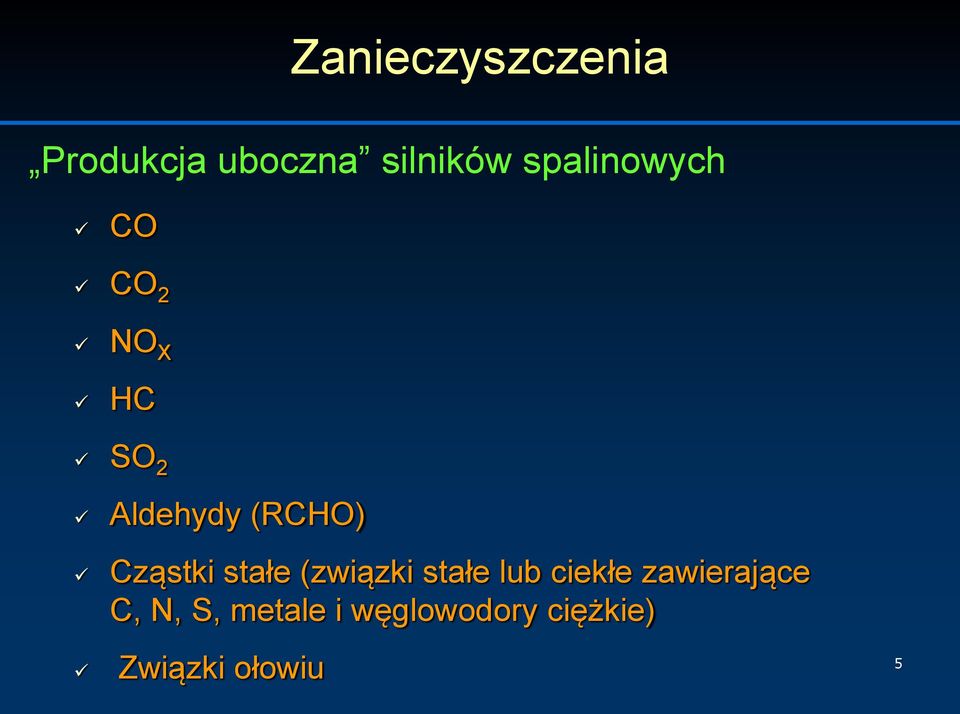 Cząstki stałe (związki stałe lub ciekłe