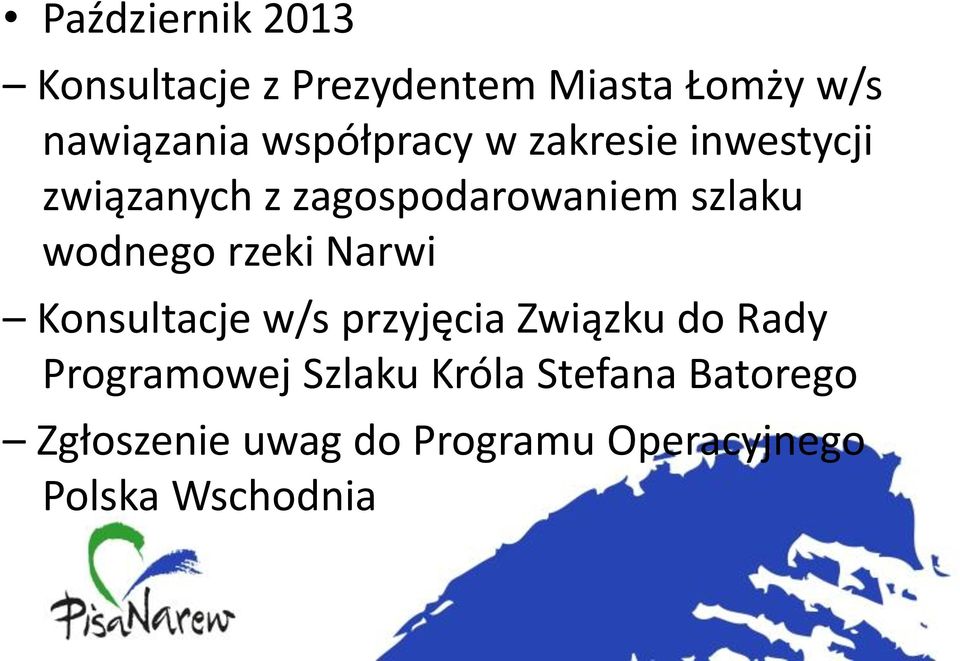 wodnego rzeki Narwi Konsultacje w/s przyjęcia Związku do Rady Programowej