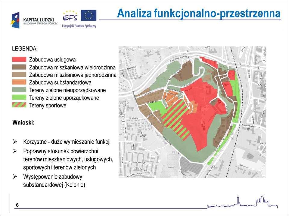 terenów mieszkaniowych, usługowych, sportowych i terenów