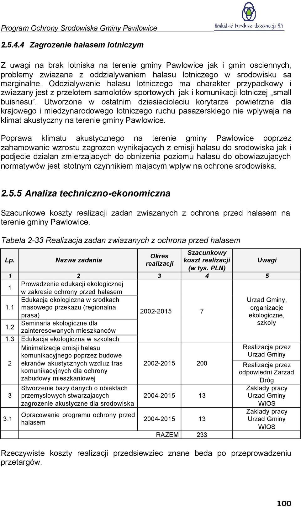 Utworzone w ostatnim dziesiecioleciu korytarze powietrzne dla krajowego i miedzynarodowego lotniczego ruchu pasazerskiego nie wplywaja na klimat akustyczny na terenie gminy Pawlowice.