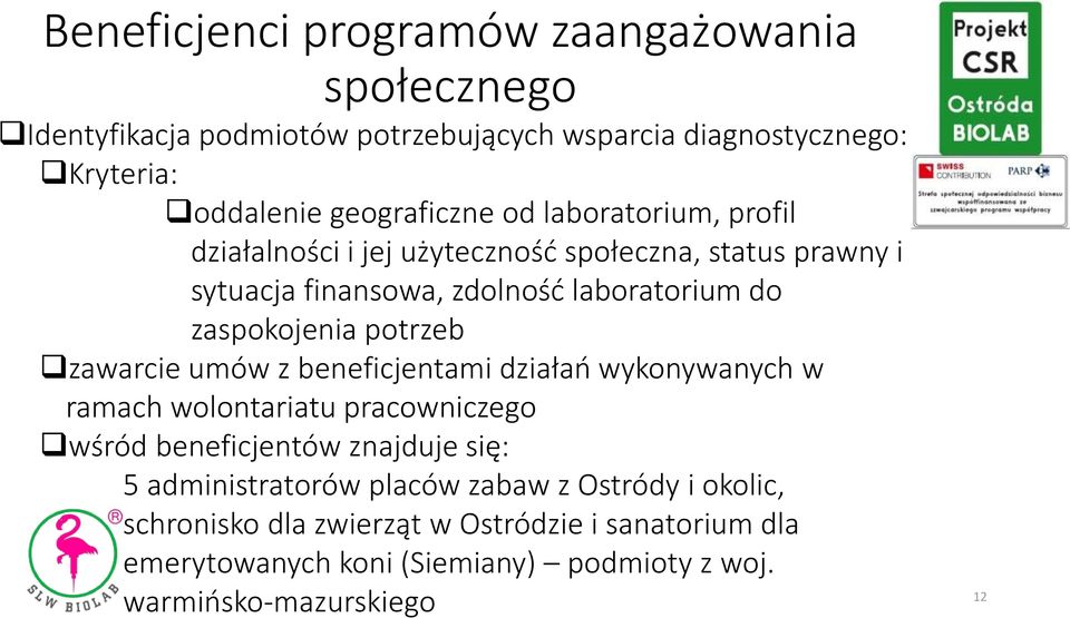 zawarcie umów z beneficjentami działań wykonywanych w ramach wolontariatu pracowniczego wśród beneficjentów znajduje się: 5 administratorów placów