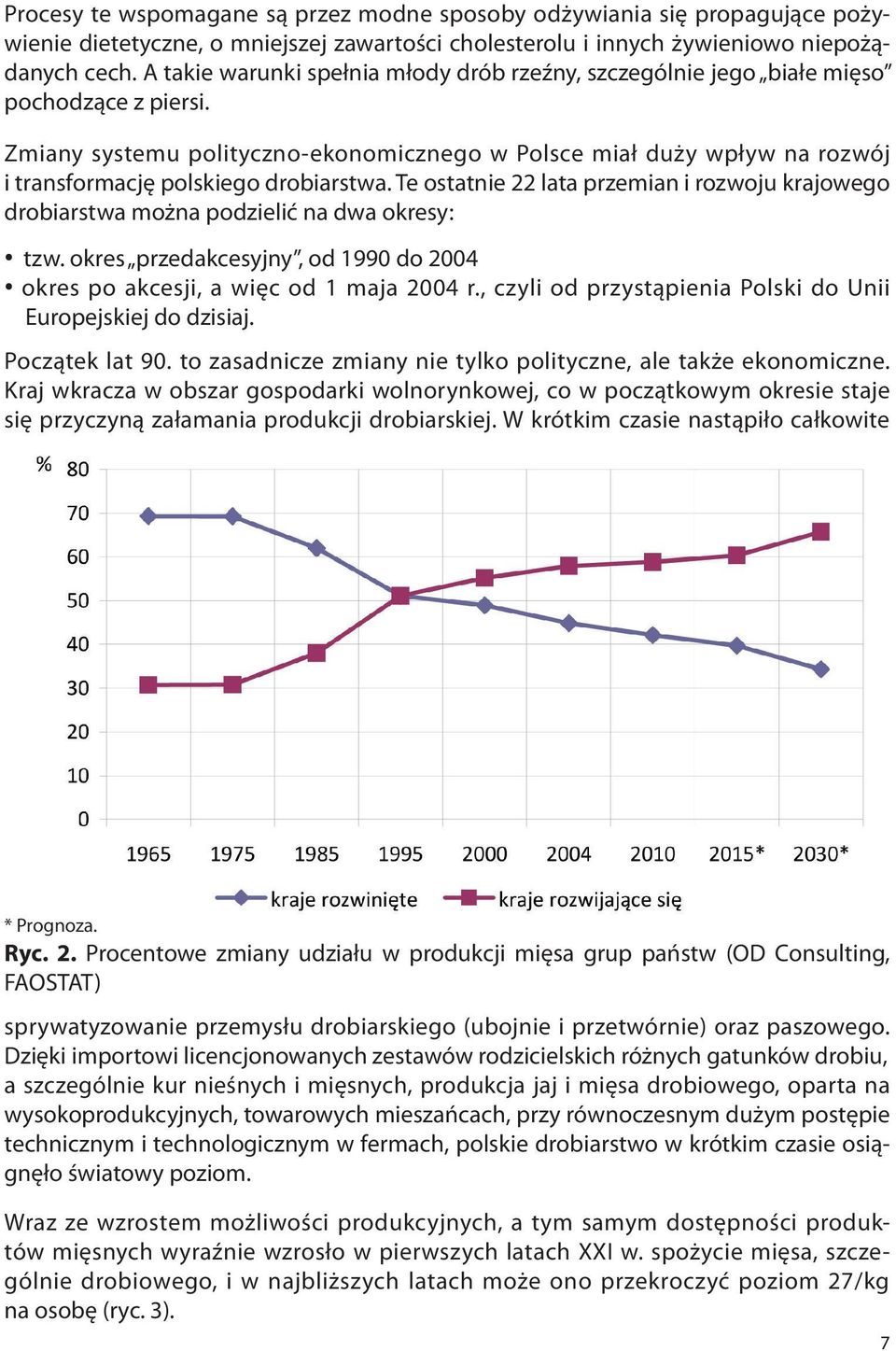 Zmiany systemu polityczno-ekonomicznego w Polsce miał duży wpływ na rozwój i transformację polskiego drobiarstwa.