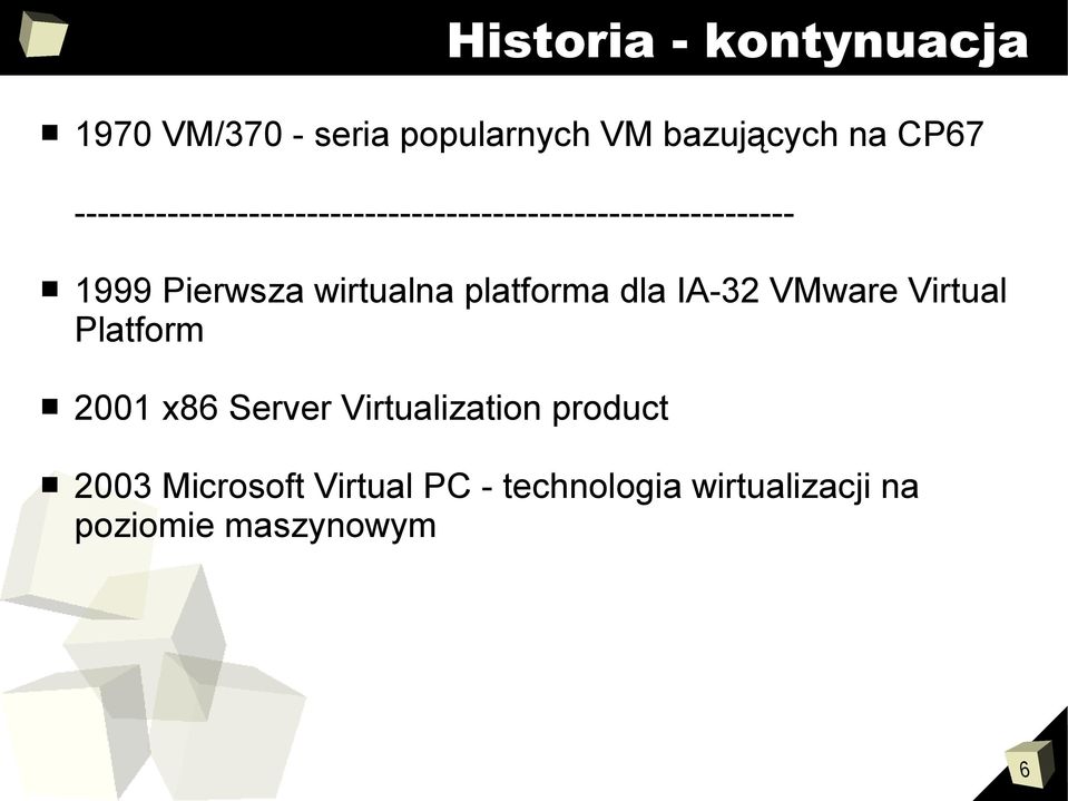 wirtualna platforma dla IA-32 VMware Virtual Platform 2001 x86 Server