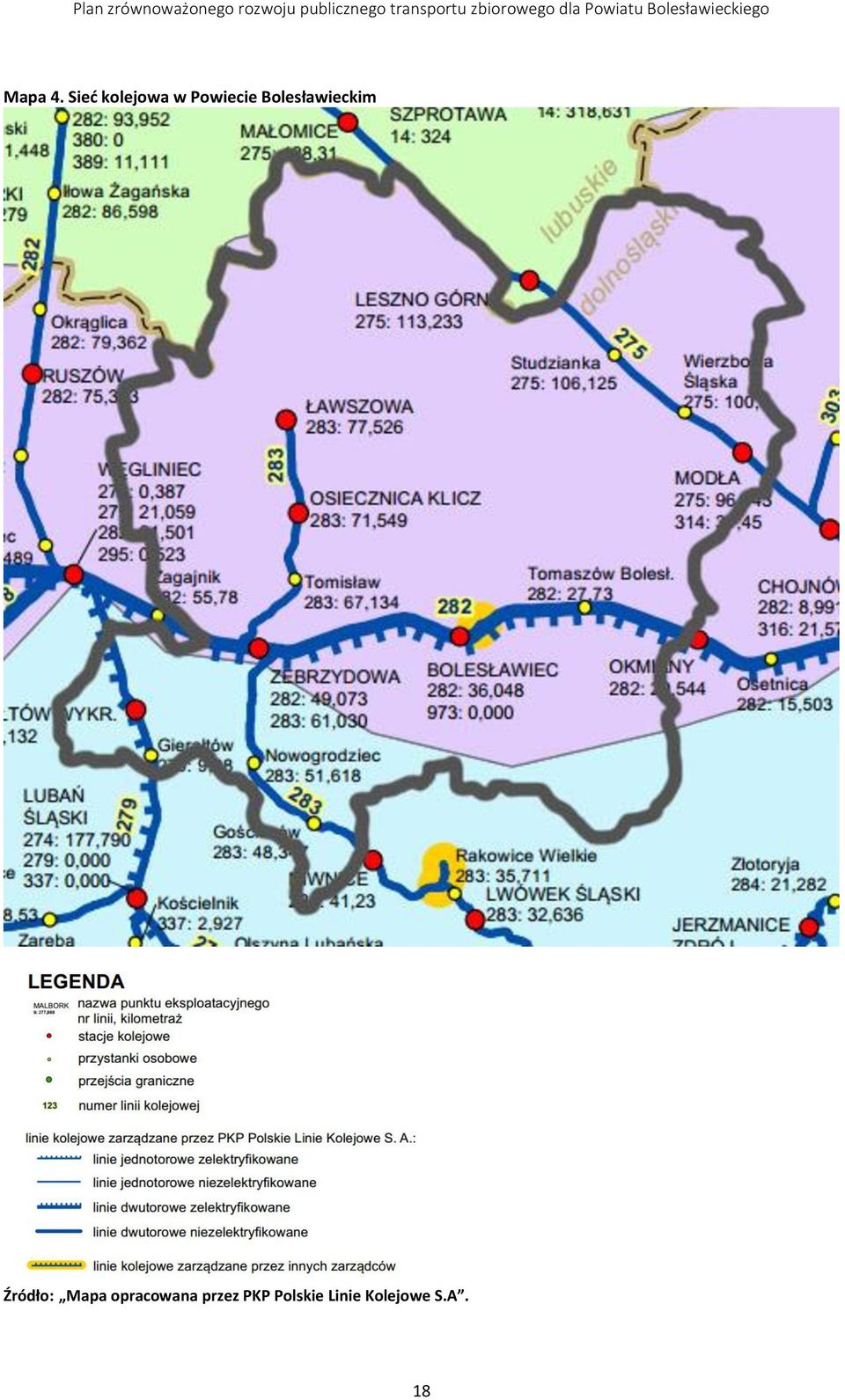 Bolesławieckim Źródło: Mapa