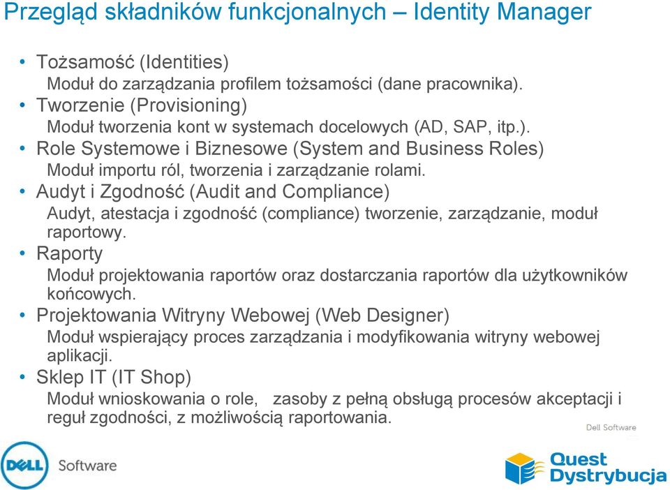 Audyt i Zgodność (Audit and Compliance) Audyt, atestacja i zgodność (compliance) tworzenie, zarządzanie, moduł raportowy.