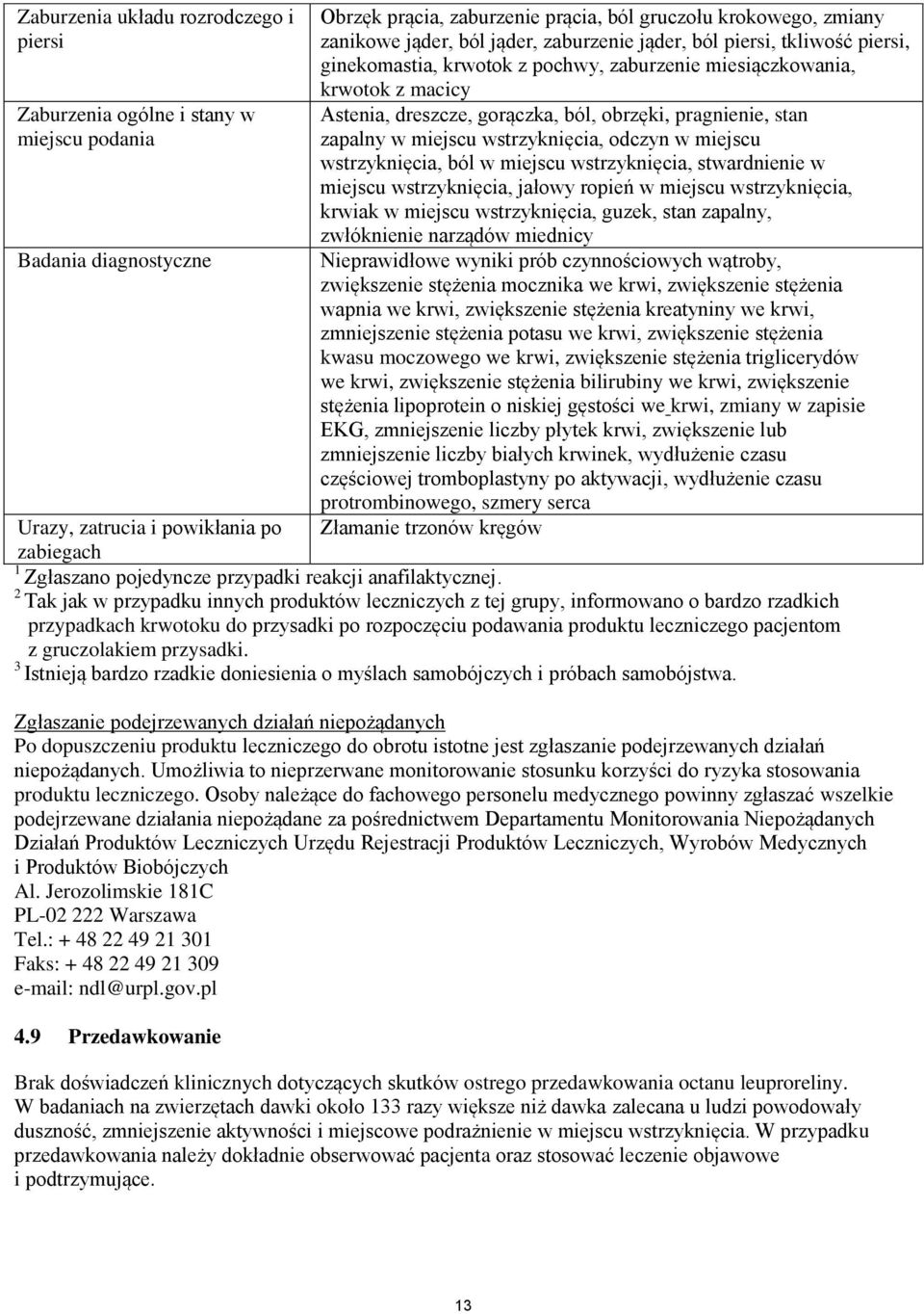 odczyn w miejscu wstrzyknięcia, ból w miejscu wstrzyknięcia, stwardnienie w miejscu wstrzyknięcia, jałowy ropień w miejscu wstrzyknięcia, krwiak w miejscu wstrzyknięcia, guzek, stan zapalny,