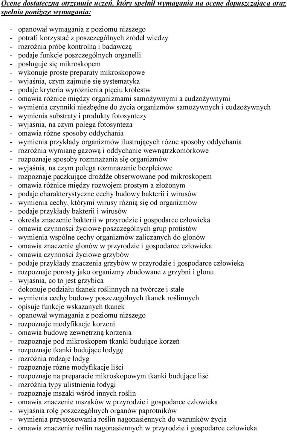 kryteria wyróżnienia pięciu królestw omawia różnice między organizmami samożywnymi a cudzożywnymi wymienia czynniki niezbędne do życia organizmów samożywnych i cudzożywnych wymienia substraty i