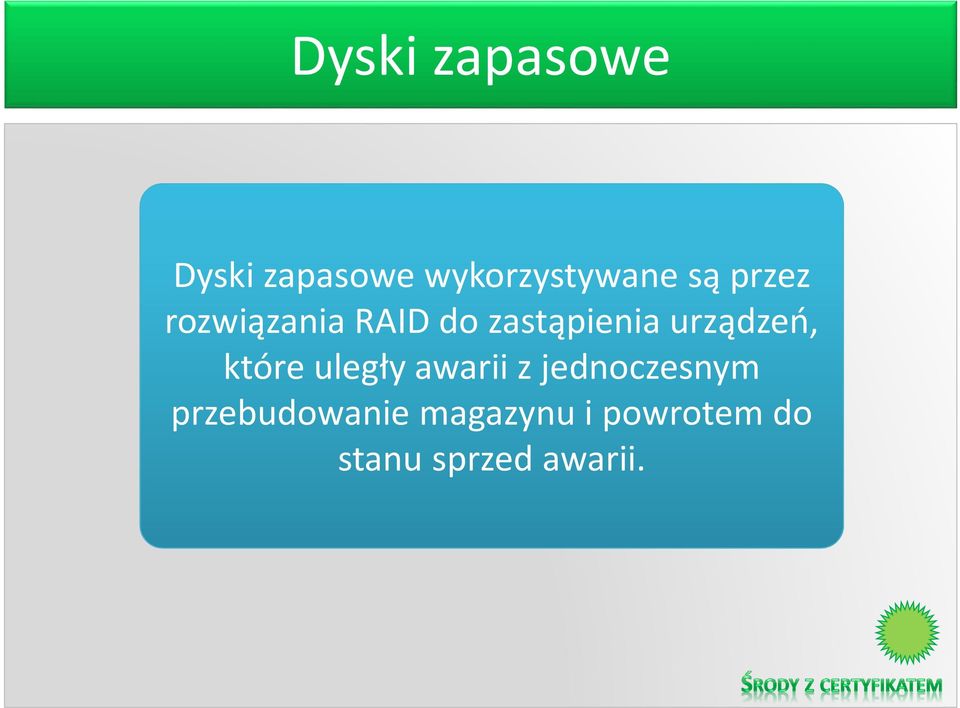 urządzeń, które uległy awarii z jednoczesnym